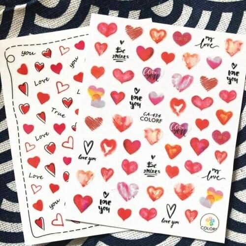 CA series CA-139-434 Sweet heart 3d nail art stickers decal template diy nail tool decorations