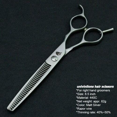 6.5 inch Pet Dogs Gromming Scissors Thinning Shears Sharp Edge Animals Cat Hair Cutting Stainless Steel Barber Cutting Tools