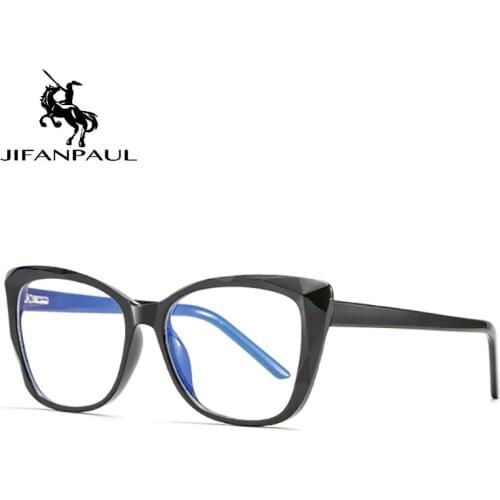 JIFANPAUL Anti-blue light glasses frame myopia glasses optical glasses polygon goggles glasses sunglasses men and women computer