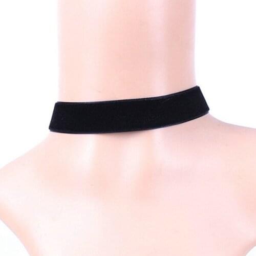 New European And American Fashion Plain Black Velvet Ribbon Handmade Tattoo Necklace Short Choker Necklace For Women