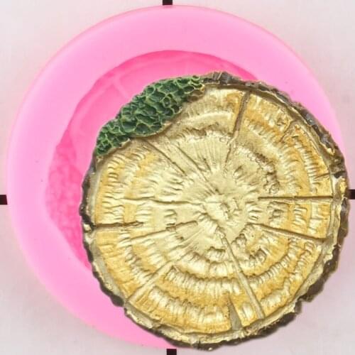 Tree Stump Silicone Mold Cupcake Topper Fondant Molds Cake Decorating Tools Chocolate Gumpaste Moulds Polymer Candy Clay Mould