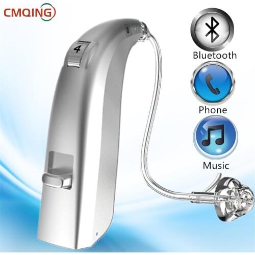 Bluetooth Rechargeable Digital Hearing Aid Ear Severe Loss Invisible Sound Amplifier High-Power Hearing Aids for Deaf Elderly