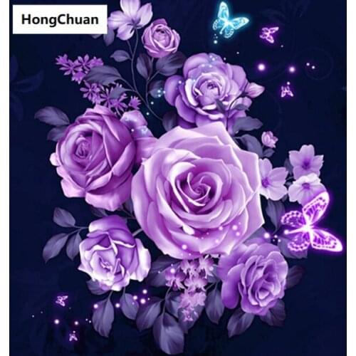 Full-width square round 5d diy diamond painting beautiful flower diamond mosaic crafts diamond embroidery rhinestone decoration