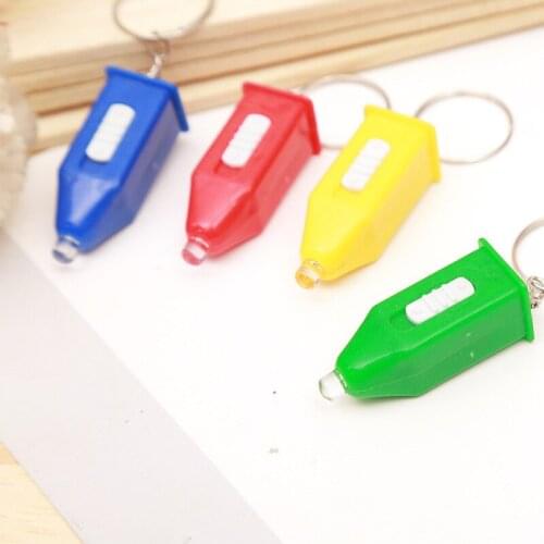 Manufacturers counterfeit money lamp keychain blue LED flashlight pagoda type counterfeit money lamp luminous toys wholesale