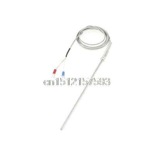 K Type 800 Degree Celsius Spring Load 20cm Long Probe Thermocouple Sensor 2m