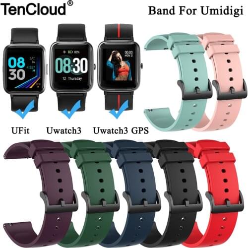 Band For Umidigi UFit Smart Watch Strap For UWatch 3 GPS GT Replacement Watch Bracelet Adjustable Loop Quick Fit Silicone Belt