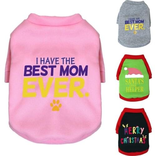Letter Animal Print Dog Clothes Puppy Pet Cat Plus Velvet Sweater Clothes Jacket Coat Winter Soft For Small Dogs Pet Supplies