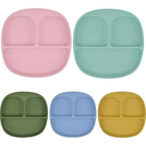 Silicone Childrens Tableware With Sucker Food Dishes Waterproof Baby Feeding Dinner Set Plates Training Bowl Baby Accessories