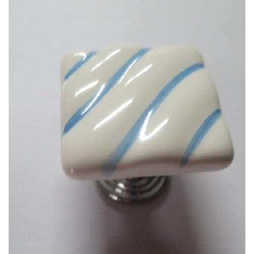 Modern simple cabinet single hole handle Patterns with gold Ceramic wardrobe drawer handle New sale cupboard handle Closet pulls