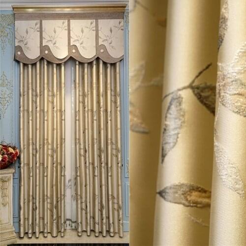 Modern classic luxury jacquard shadow villa curtains for living room windows bedroom hotel kitchen high quality curtains
