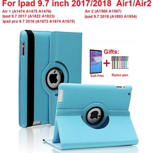 360 Rotating Case For iPad Pro 9.7 2018 2017 5 6 5th 6th Generation Funda Cover For iPad Air 2 Air 1 Case Leather Smart Coque