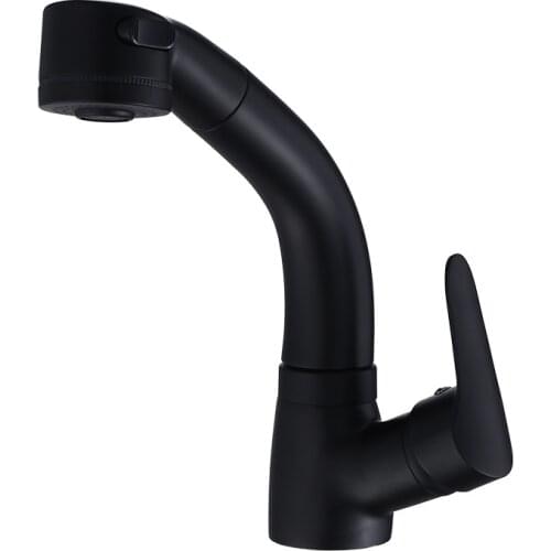 Pull Out Bathroom Sink Faucet Hot and Cold Water Mixer Crane Lift Up and down Chrome Finished 360 Degree Water Mixer Tap