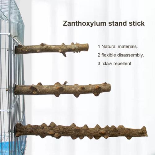 1PC Parrot stand wood Pet Wooden Hanging Stand Rack Imitating branches Platform Branch Perches Bird Bird Cage decor for parrot
