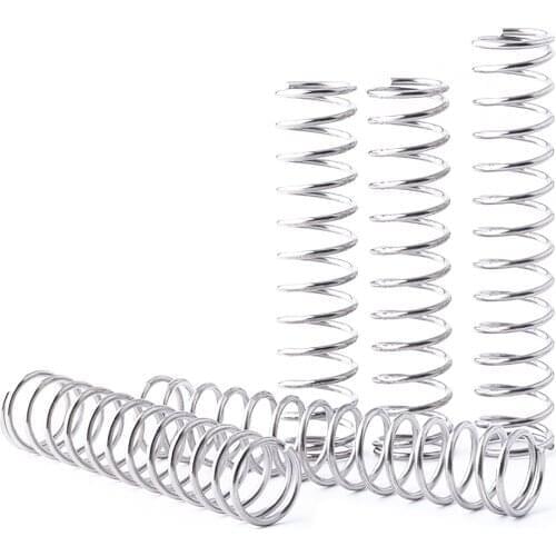 1PCS Wire Diameter 1.2mm/0.047'', Outer Diameter 16mm/0.63'', Free Length 100/120/150/180/200mm, 304 Stainless Steel Coil