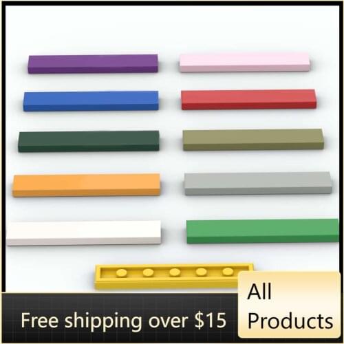 10PCS Assembles Particles 6636 1x6 Light Panel Building Blocks Bricks Parts DIY Assembly Educational Toys For Children Kid Gift