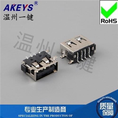 10pcs USB AF A female short body full patch Borderless and bordered 10.0 MM Thick 6.3 MM A-type female interface