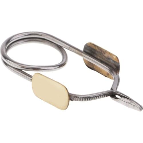 2.44inch Non Rotary Fly Tying Hackle Pliers Feather Wrapping Tool Fishing Fly Holder Clips for Flies Fly Tying Lure Making