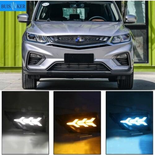 2Pcs Car LED Daytime Running Light Fog Lamp Frame Fog Light For Geely Boyue Proton PRO 2019 2020