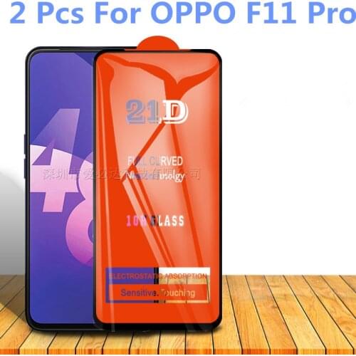 2 Pcs Curved Tempered Glass For OPPO F11 Pro Full Cover 11H Protective film Screen Protector For Oppo f11 pro