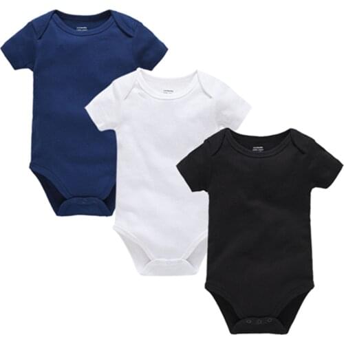 2021 New Baby Blank Bodysuit Unisex Summer Short Sleeve ropa bebe 100% Cotton Clothes Solid Toddler Clothing
