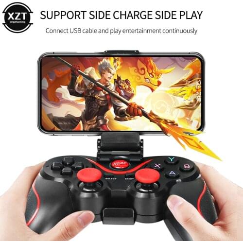 Wireless Bluetooth-compatible Gamepad For PS3 Game Controller For Android with Phone Holder PC Joystick Joypad Gaming Console