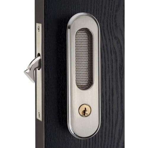 Mute Mortice Sliding Door Lock Hidde Handle Interior Door Pull Lock Modern Anti-theft Room Wood Door Lock Furniture Hardware