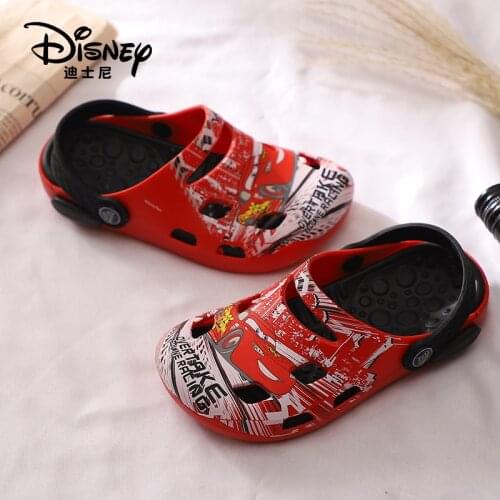 Disney baby garden shoes soft-soled toddler shoes new non-slip cartoon childrens slippers summer hole shoes breathable