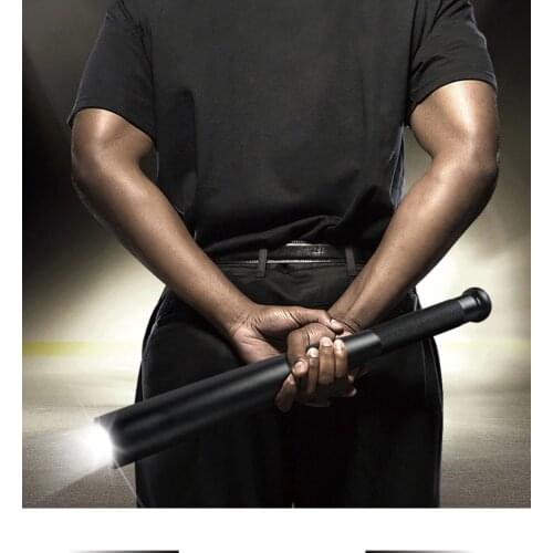 Baseball Bat LED Flashlight T6 Super Bright Baton Torch for Emergency and Self Defense by 18650 battery