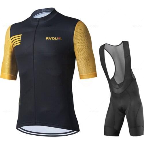 Mavic Team Summer Short Sleeve Cycling Clothing Men Cycling Set Bike Clothing Breathable Anti-UV Bicycle Wear Spain Jersey