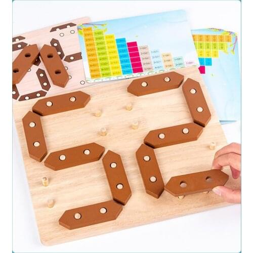 Math Puzzle Game, Wooden Block Toys, Number Toys Early Learning Toys for Children