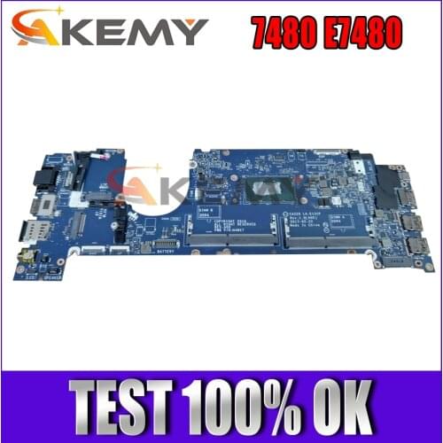 CAZ20 LA-E131P MB W/ i7-7600U For DELL Latitude 7480 E7480 Laptop motherboard CN-0CXWHP 0CXWHP 0F48ND F48ND 100% Fully Tested OK