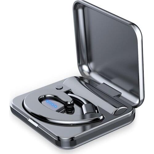 Fashion Wireless Bluetooth Earphones Waterproof Portable Ear Hook Metal Design 5D Suround Earphone Stereo Hifi Headset