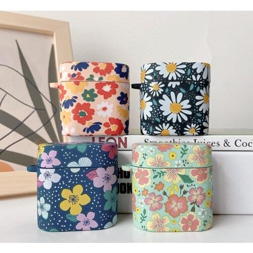 Soft PC Earphone Case For Xiaomi Airdots Air 2s /Air 2 Cute flower pattern Bluetooth Headset Protecte Charging Case