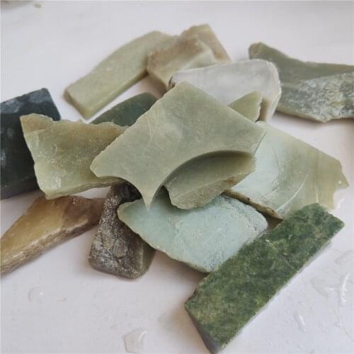 80-90g Natural Hetian Nephrite Jade Stone Tailings for Decoration Carving Practiced Hand Beginner