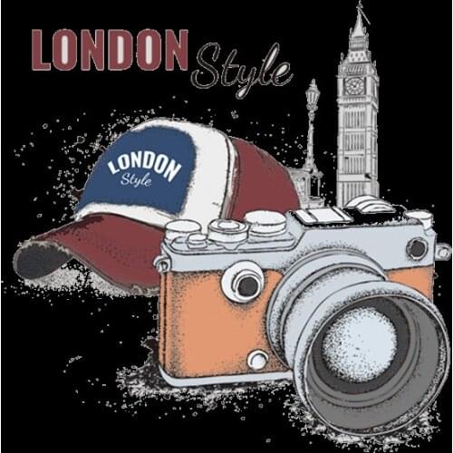 Eiffel Tower Parches Heat Transfer Stickers Washable Iron On Patches For Girls Clothing Easy Use Parches Hat Lady Stickers