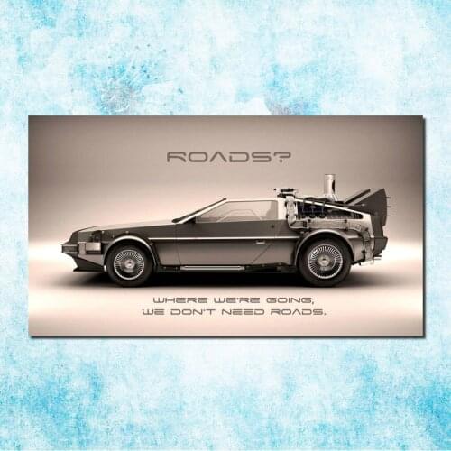 Back to the future 1 2 3 Art Silk Canvas Poster Print 13x24 24x43 Inch Movie Pictures Living Room Wall Decoration-4