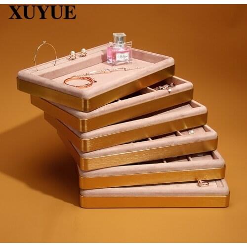New jewelry tray, metal pink, look at the pallet, a variety of jewelry, display, storage, display props