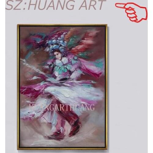 Original hand-painted characters in modern knife paintings in Chinese oil painting dramas decorate the home and the aisles
