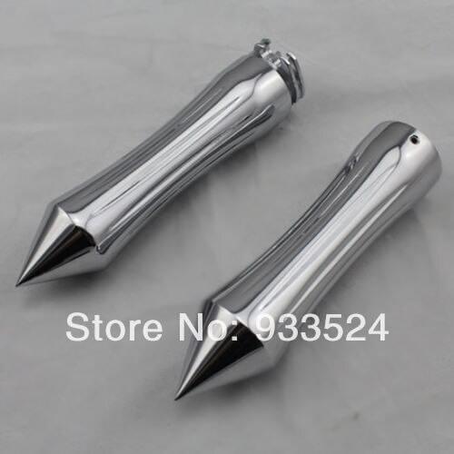 Pair Chrome 1" 25mm Hand Grips Handlebar For Harley Dyna Honda Suzuki Shadow Vulcan Boulevard Intruder Road Star