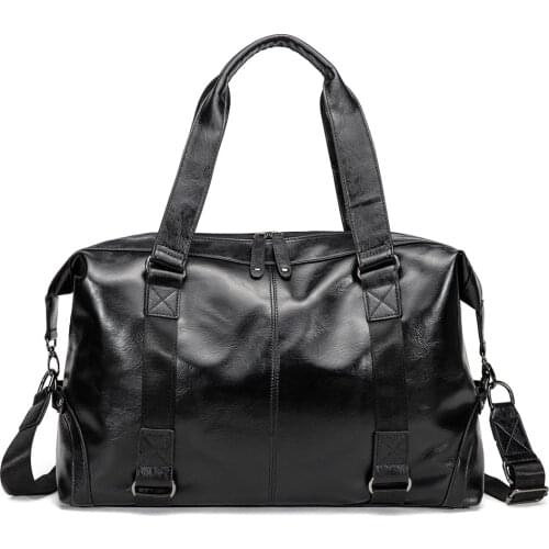 Weysfor PU Leather Briefcase Bag Travel Suitcase Messenger Shoulder Tote Back Handbag Large Casual Business Laptop Pocket