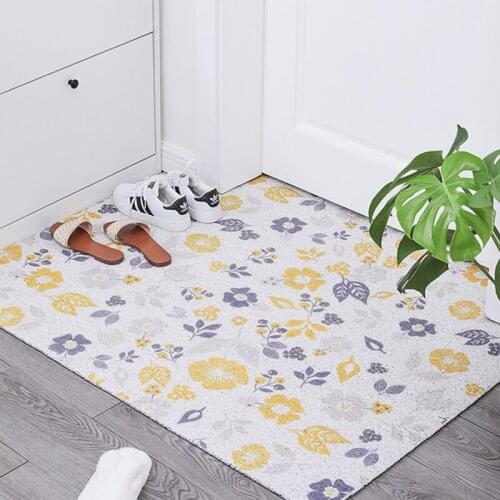 Floral Pattern Home Door Mat Carpet Kitchen Mat Bath Mat Dust-proof Custom Mats Carpet Non-slip Hallway PVC Entrance Door Mats