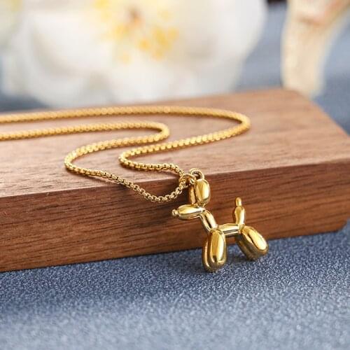 Simple Cool Cute Puppy Dog Necklace Clavicle Chain Light Luxury Non-Mainstream Design Sense Senior Mori Does Not Fade