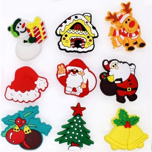 CSBL Christmas Shoe Buckle Decorative Flower Removable PVC Soft Glue Shoe Buckle Hole Shoe Garden Shoe Flower Shoes Decoration