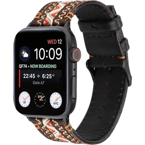Fabric&leather strap for apple watch 5/4/3/2/1 apple watch band 44mm 40mm 42mm 38mm iwatch bracelet high quality Accessories