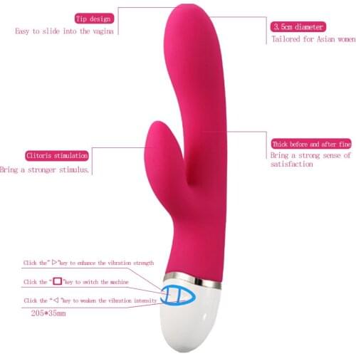 G Spot Rabbit Vibrator Adult Sex Toys Clit Stimulation Waterproof Personal Dildo Vibrator Quiet Sex Toys for Women Rechargeable