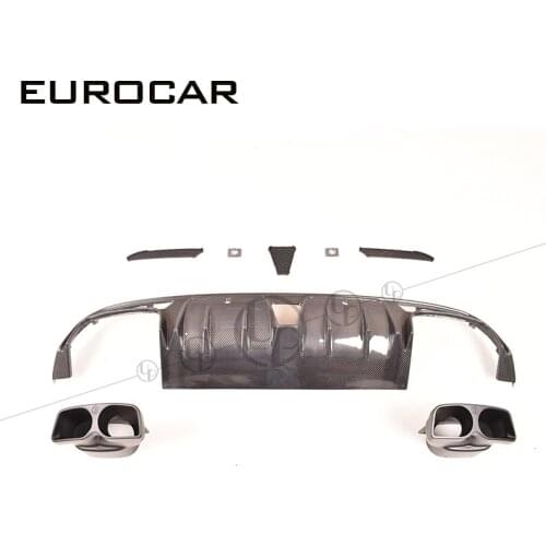 C-CLASS W205 rear diffuser for C63 C63S rear lip C class carbon diffuser W205 carbon lip B style