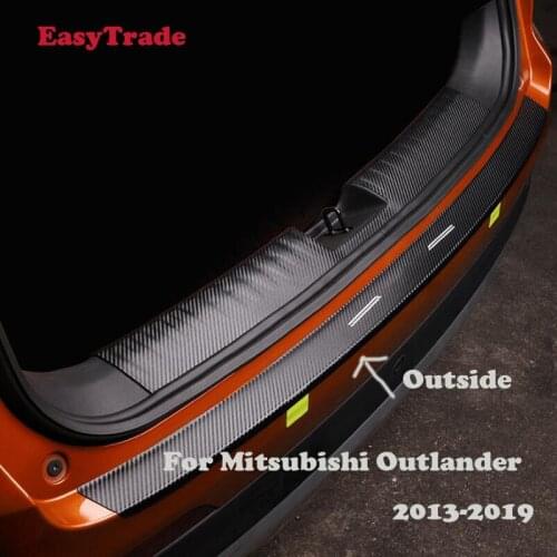Car Rear Door Sill Plate Protector Anti-Scuff Trunk outside door sill sticker For Mitsubishi Outlander 2013-2019 Accessories