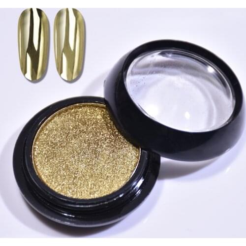 Beautybigbang Nail Mirror Glitter Solid State Violet Green Metallic Colorful Dust Metal Effect Pigment Chrome Powder