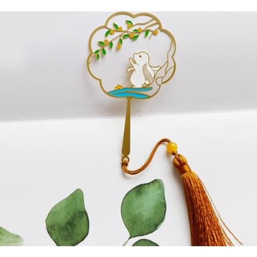 1pcs Creative Chinese Style Classical Tassel Metal Bookmark Student Ancient Cosplay Prop Decor Women Men Birthday Gift