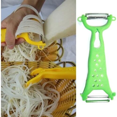 1pcs Stainless Steel Radish Peeler Knife Skin-peel Vegetable Creative Paring knife Blade Kitchen Accessories Tools Random Color